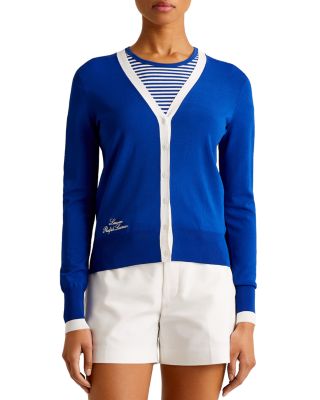 Ralph Lauren Contrast Trim Cardigan 