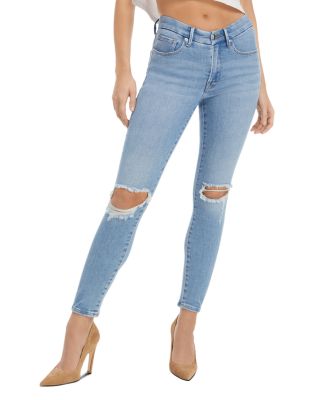 Women S Light Blue Skinny Jeans Ankle Crop More Bloomingdale S