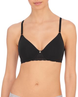 Reggiseno Natori Bliss Allure Senza Imbottitura Con Ferretto - Nero/Glow, Taglia 1F, Pizzo Elasticizzato Invisibile Sotto I Vestiti