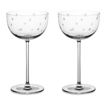 Cocktail Collection Star Cut Coupe Glass, Set of 2