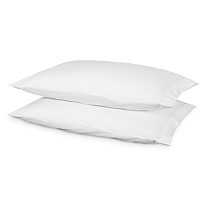 Shop Frette Checkered Sateen King Pillowcase, Pair In White