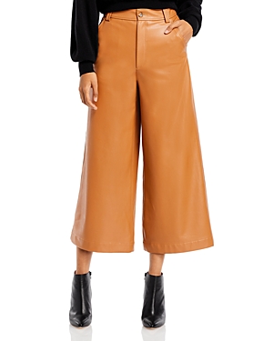 A.L.C WILES WIDE LEG FAUX LEATHER GAUCHO trousers,2PANT00540