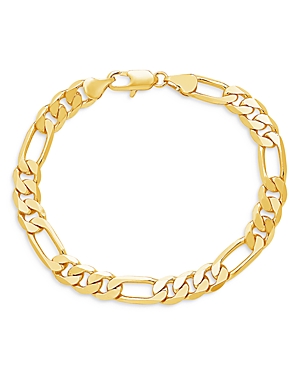 Shop Sterling Forever Figaro Chain Bracelet In Gold