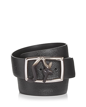 Salvatore Ferragamo Men's Logo Buckle Leather Belt