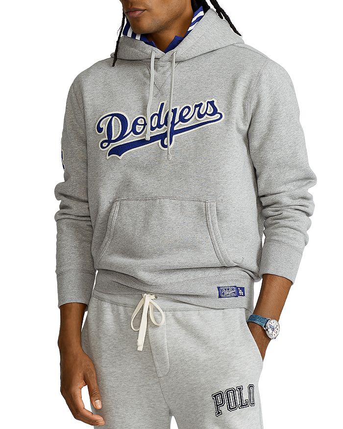 MLB Los Angeles Dodgers Men's Lightweight Long Sleeve Hooded Sweatshirt - S