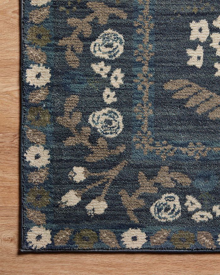 Shop Rifle Paper Co Fiore Fio-01 Area Rug, 6'3 X 9' In Navy/gray