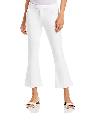 Frame Le Serge Cropped Flared Jeans In Blanc In Blanc