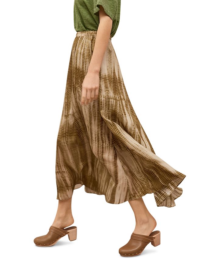 Gerard Darel Latika Tie-Dye Silk Midi Skirt | Bloomingdale's