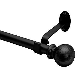 Elrene Home Fashions Farmhouse Adjustable Curtain Rod with Hammered Ball Finials, 28-48