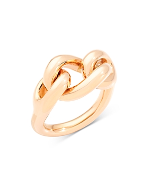 Shop Pomellato 18k Rose Gold Iconica Tango Large Chain Link Ring