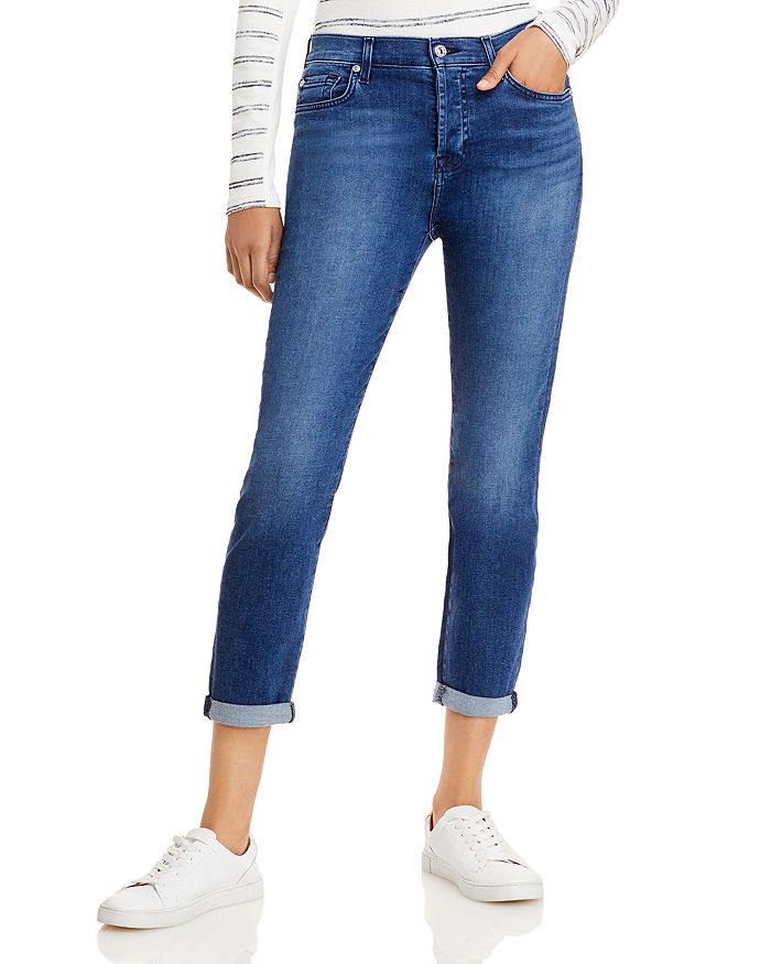 7 For All Mankind Josefina Jeans in Peace Blue | Bloomingdale's