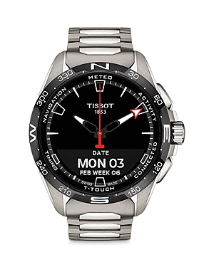 Shop Tissot T-touch Connect Solar Smart Watch, 47.5mm In Black