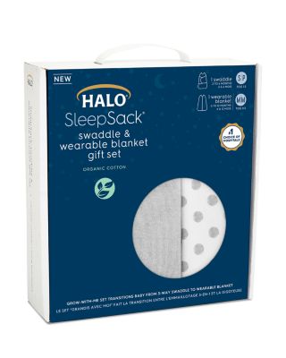 Unisex SleepSack Organic Swaddle and Wearable Blanket Gift Set, 2 Piece - Baby