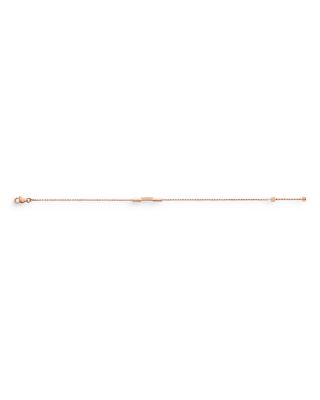 18K Rose Gold Link To Love Bar Bracelet