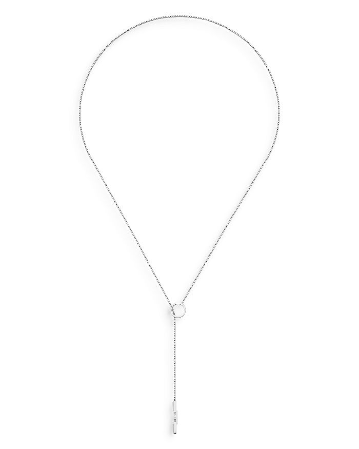 Gucci 18K White Gold Link To Love Diamond Lariat | Bloomingdale's