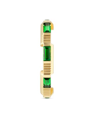 18K Yellow Gold Link To Love Green Tourmaline Ring