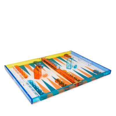 Tizo MultiColor Lucite Backgammon Set