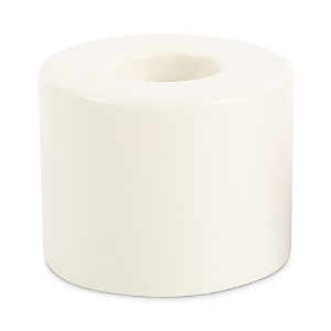 The Floral Society Cylinder Petite Ceramic Taper Candleholder In Matte White