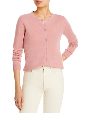 C By Bloomingdale's Crewneck Cashmere Cardigan - 100% Exclusive In Tea