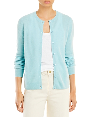 C By Bloomingdale's Crewneck Cashmere Cardigan - 100% Exclusive In Caribbean Blue