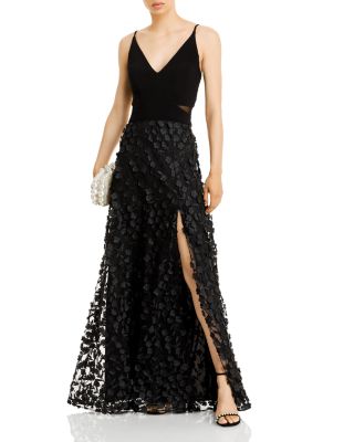 Floral Applique Gown - Exclusive