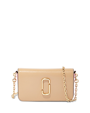 Marc Jacobs Snapshot Leather Chain Wallet In New Sandcastle Multi/gold