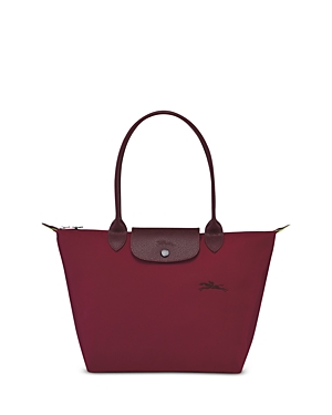 Longchamp Le Pliage Club Small Shoulder Tote In Red/silver