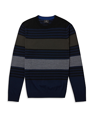 Ps Paul Smith Multi-Stripe Merino Wool Pullover Sweater