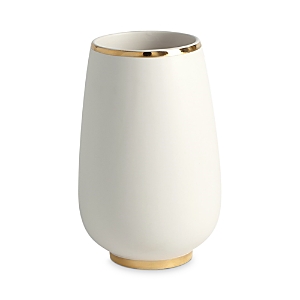 Global Views Small Gold Rim Bulb Vase