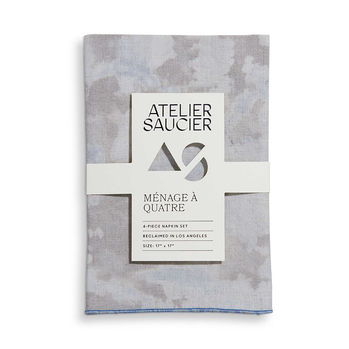 ATELIER SAUCIER - Blue Sky Linen Napkins, Set of 4