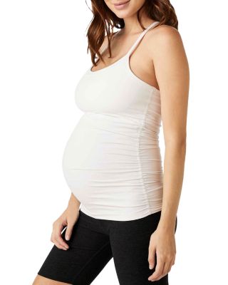 Slim Fit Spacedye Racerback Maternity Tank Top