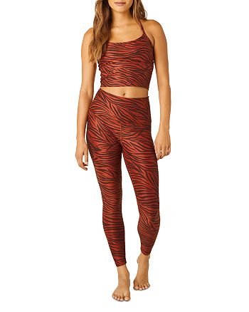 Beyond Yoga - Spacedye Printed Slim Racerback Cropped Tank Top & High-Waist Leggings