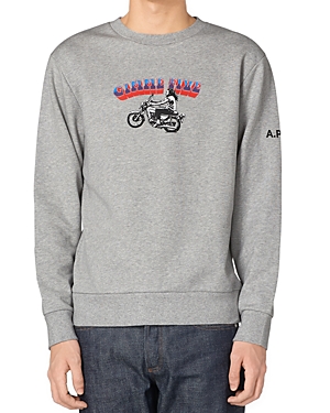 Apc Grey Gimme Five Edition Mika Sweatshirt In Heathered Gray