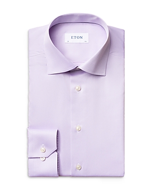 Shop Eton Contemporary Fit Signature Twill Dress Shirt In Purple