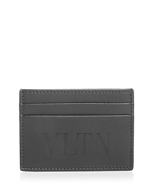 Valentino Garavani Small Leather Card Case In Nero