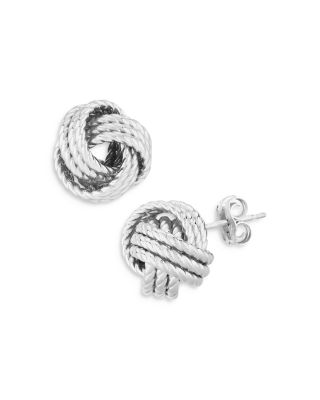Bloomingdale's Fine Collection - Sterling Silver Twisted Love Knot Stud Earrings
