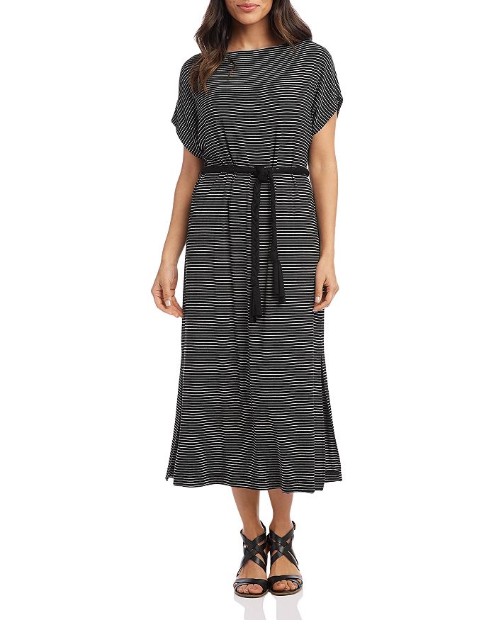 Karen Kane Grecian Striped Belted Dress | Bloomingdale's