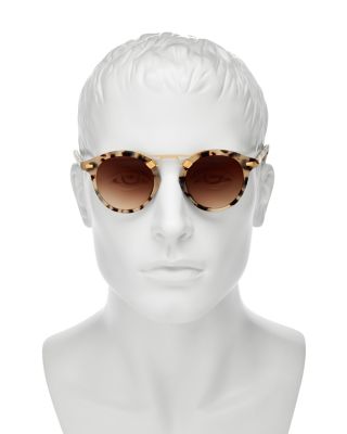 St. Louis 24K Round Sunglasses, 46mm