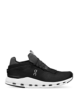 On Cloudnova Felt-trimmed Mesh Sneakers In Black
