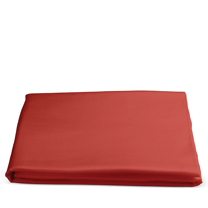 Matouk Nocturne Sateen Fitted Sheet, King In Coral