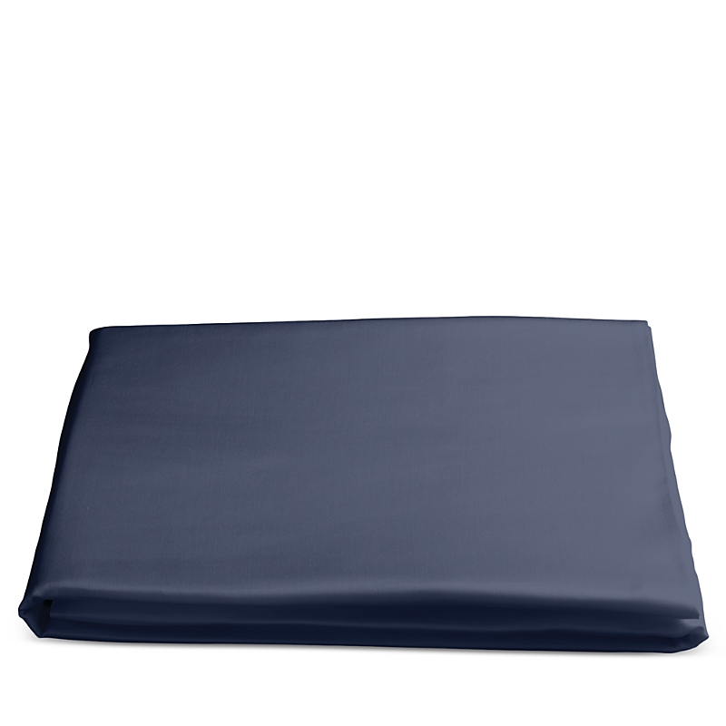 Matouk Nocturne Sateen Fitted Sheet, Queen In Navy