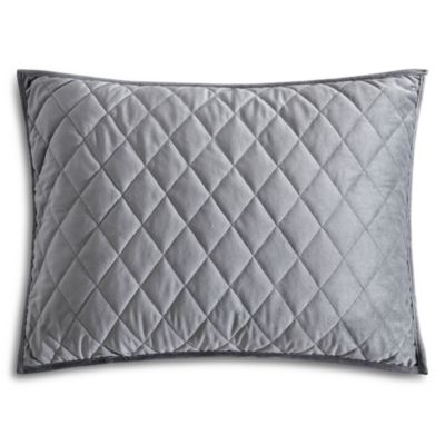 Diamond Velvet Charcoal King Quilt Set
