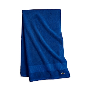 Lacoste Heritage Antimicrobial Bath Towel In Surf Blue
