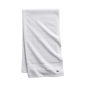 Lacoste Heritage Antimicrobial Bath Towel In White