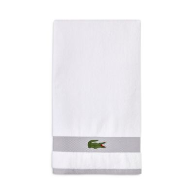 lacoste white bath towels