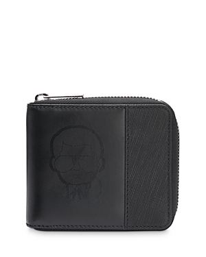 Karl Lagerfeld Paris Zip Around Combo Leather Wallet