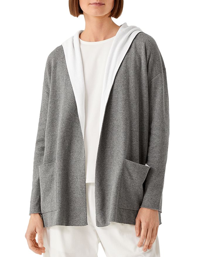 Eileen fisher hooded cardigan sale