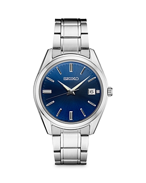Seiko Watch Essentials Watch, 40.2mm In Blue/silver