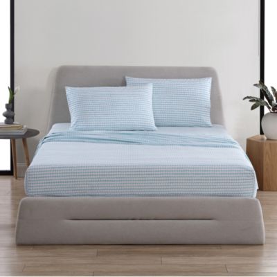 Pikku Rasymatto Pastel Blue Cotton Percale Sheet Sets