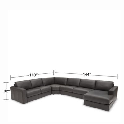 Greyson 4-Piece Leather Sectional